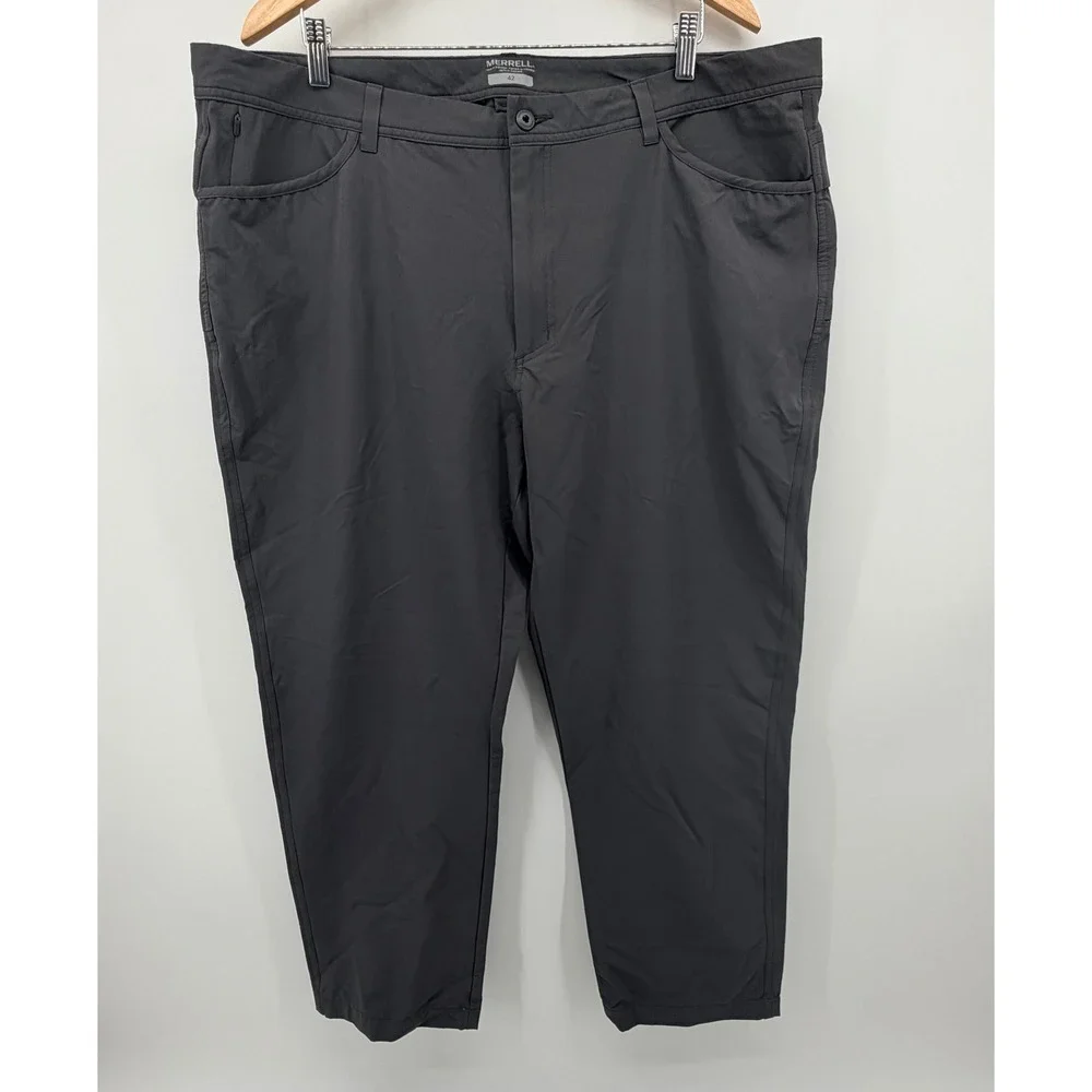 Merrell Hiking Pants Mens 42 Gray Nylon‎ Spandex Stretch Technical Outdoor Trail
